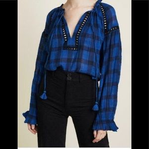 Free People Honey grove plaid pleasant top